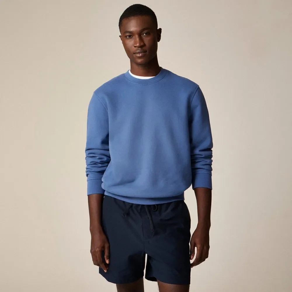 NWT J CREW Summit 11 oz. soft-knit fleece sweatshirt in black